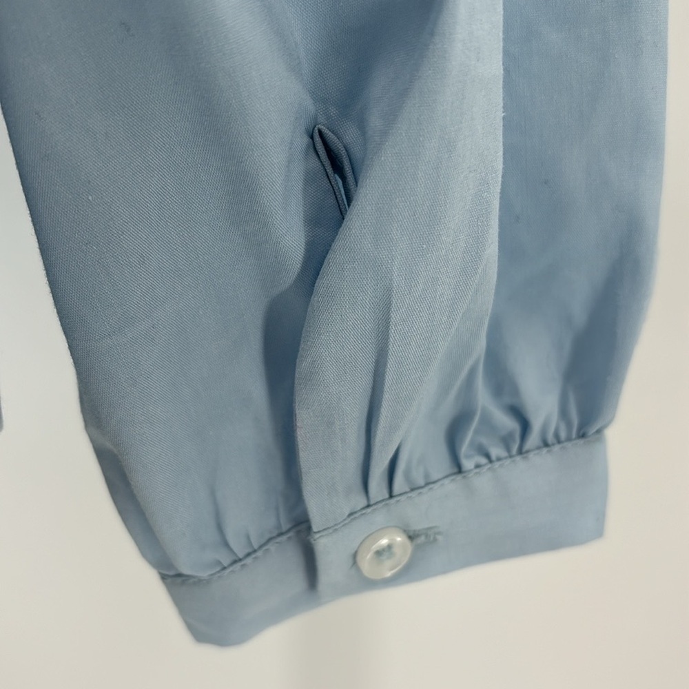 NWT 41 Hawthorn blue Henley blouse small petite - Picture 7 of 13